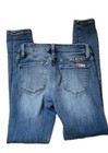 Kancan Distressed Jeans 5/26 Geometric Embroidered Patched Medium Wash Comfort  — photo 8