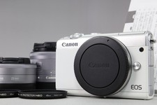 Canon EOS M100 Mirrorless Camera Double Lens Kit White Excellent Condition Guara