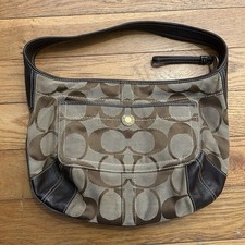 Vintage Coach Y2K Ergo Hobo Signature Canvas Leather Monogram Shoulder Bag 11290