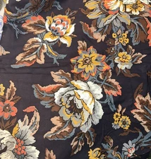 Cranston Print Works Co. Fall Pattern Fabric Autumn Floral Print Sewing Plum