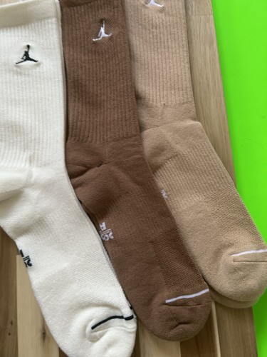 Nike Everyday Jordan Jumpman Cushioned Socks Men Woman Cream Beige Gift Present - Picture 6 of 6