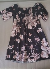 Damen Minikleid kurz Carmen-Ausschnitt Puffä...