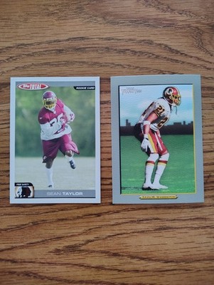 2004 topps total #363 sean taylor, 2005 topps turkey #85 sean taylor REDSKINS