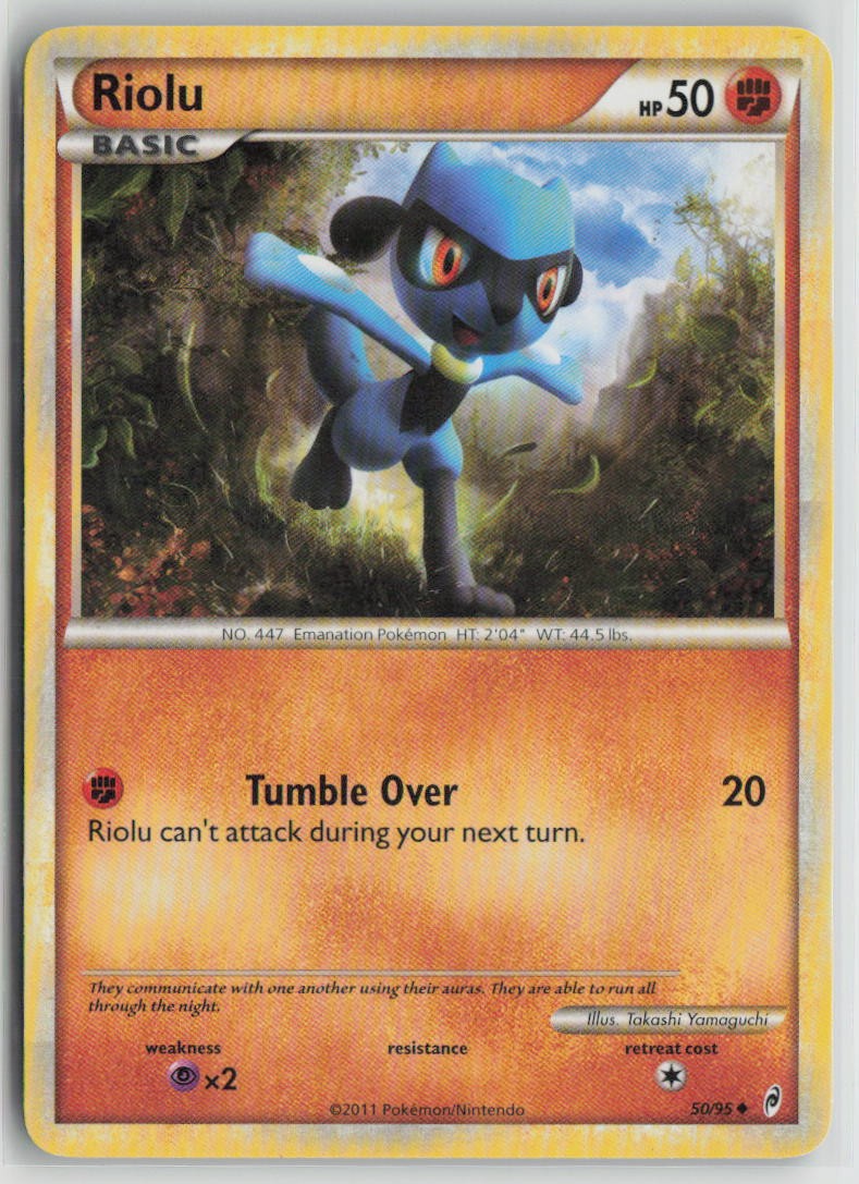 Riolu 50/95 Uncommon Call of Legends Pokemon Lightly Played