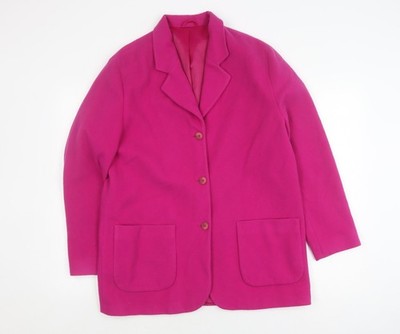 Next Damen rosa mittellanger Wollblazer, Größe 14