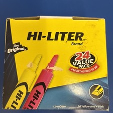 24 Pack Highlighters 20 Yellow, 4 Pink