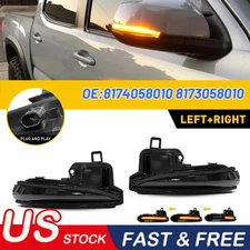 Sequential LED Side Mirror Turn Signal Lights For Highlander MK4 XU70 2020-2023