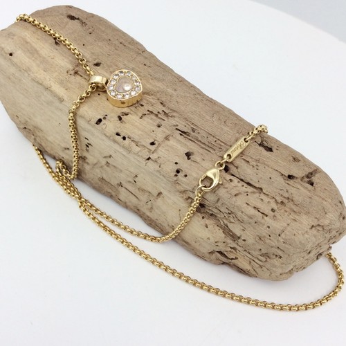 Chopard Collier Herz Happy Diamonds 750/18k Gelbgold 13x Diamant 0,40 ct #2275 - Picture 7 of 8