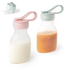 Platinum Silicone Milk Storage Bags Breast Milk 2-Pack 8 oz Leak-Proof