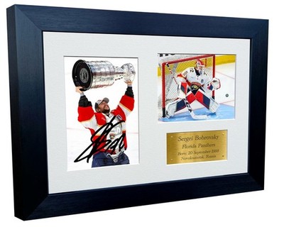 A4 12x8 Florida Panthers Sergei Bobrovsky NHL Autogramm signed Bilderrahmen TripG