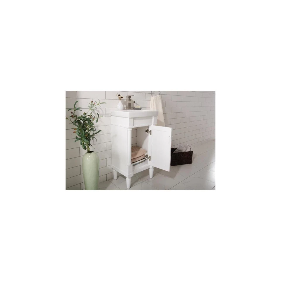 Tocador de fregadero Legion Furniture 18 pulgadas blanco Foto 2 de 3