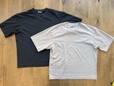 Lot of 2 Uniqlo AIRism Oversized Half-Sleeve T-Shirt Gray  Light Gray Mens XL