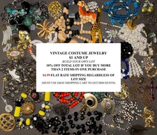 VINTAGE JEWELRY MAKE YOUR OWN LOT MCM ESTATE RHINESTONE $1 AND UP 10% OFF MORE