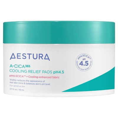AESTURA A-CICA 365 Cooling Relief Pads pH4.5 | 60 Sheets | Redness Relief