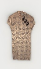 Beautiful retro Cheong-sam Dress Golden Floral, Women Dress 9/10