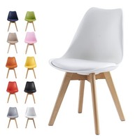 mcc direct Dining Chairs Wooden Legs Soft Cushion Pad Stylish DELUXE Retro