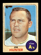1968 TOPPS #385 JIM HUNTER (LOW GRADE) CENTERED NICELY ~ GFCC