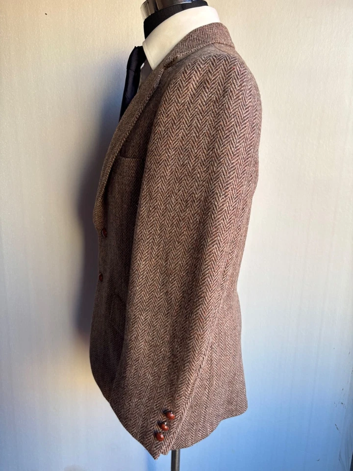 ⭐️ CHAQUETA ABRIGO DEPORTIVO DE LANA TWEED STAFFORD HARRIS 4O CORTA ⭐️ Foto 2 de 4