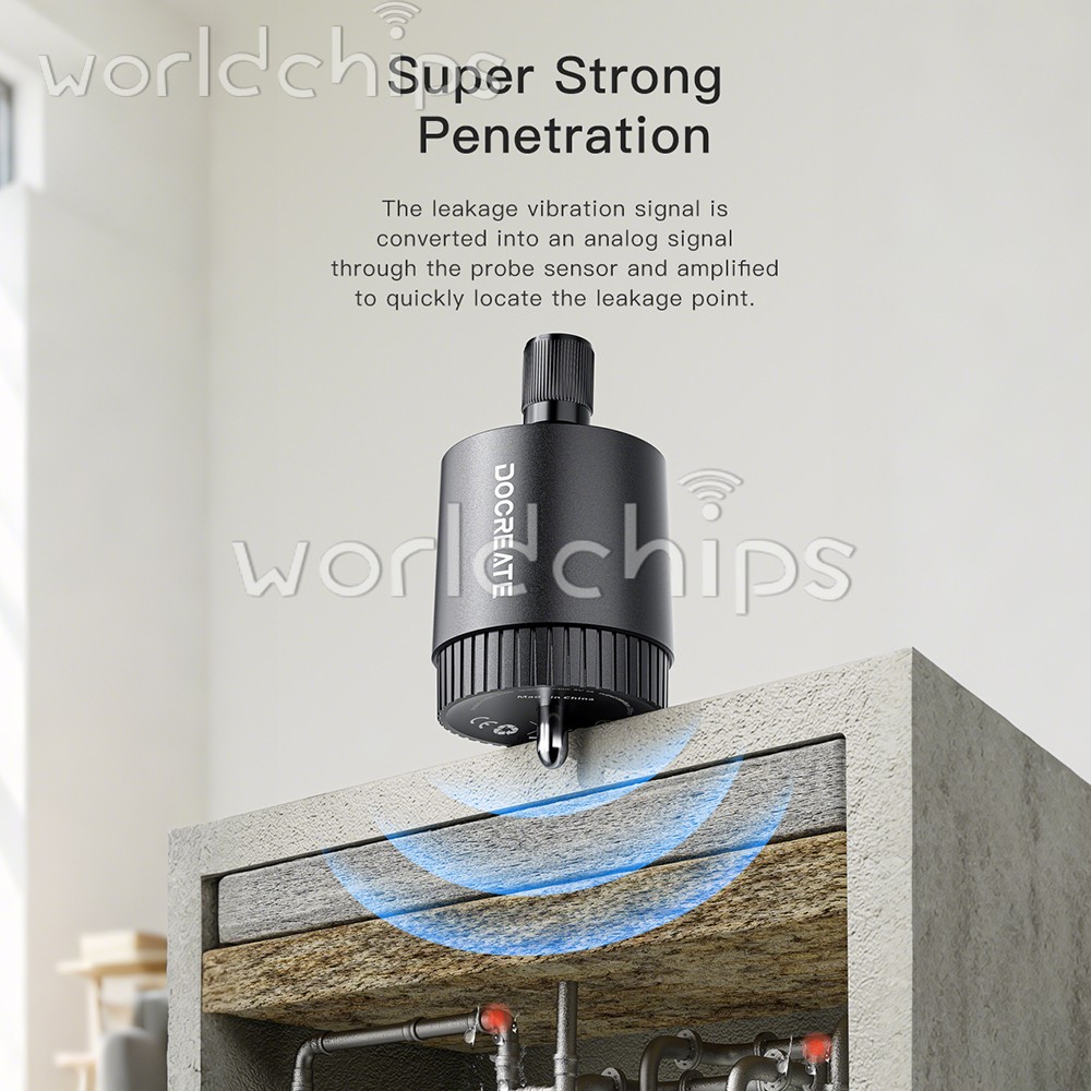 2pcs Water Leakage Detector Pipe Leak Detection Sound Amplifier Rechargeable