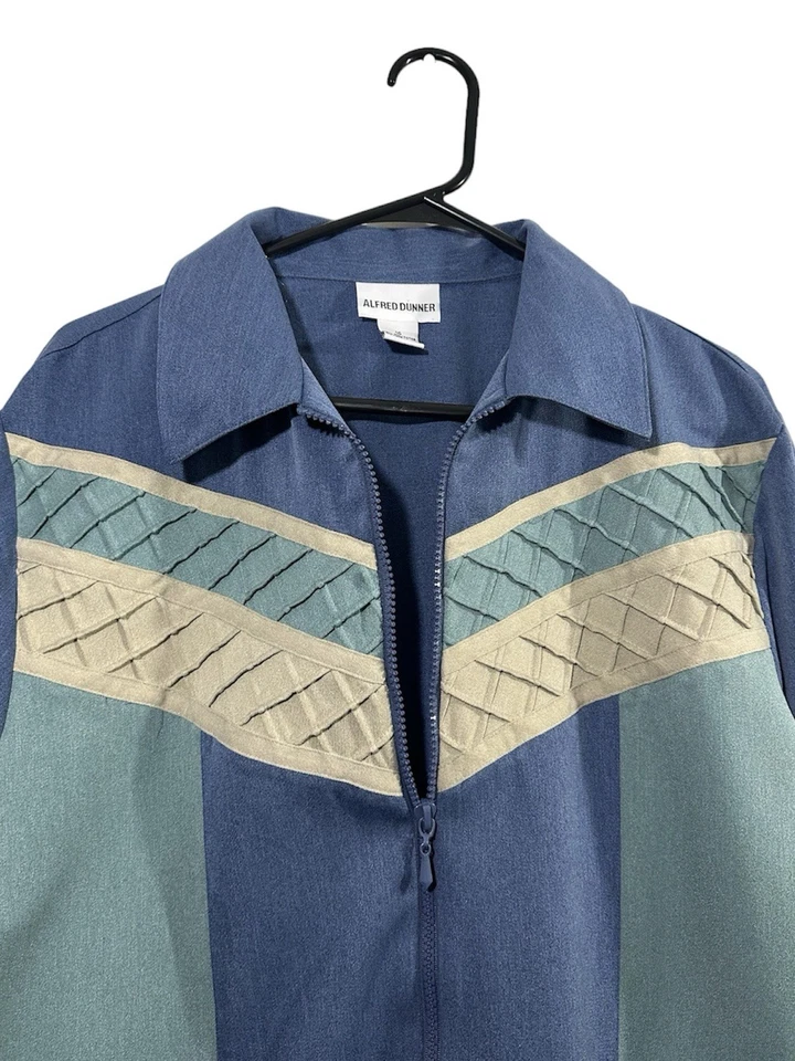 Chaqueta Alfred Dunner Vintage Colorblock para mujer talla 16 Foto 3 de 4