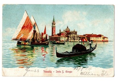 AK Venedig 1904 - San Giorgio Maggiore - Litho - Segelboote & Gondel
