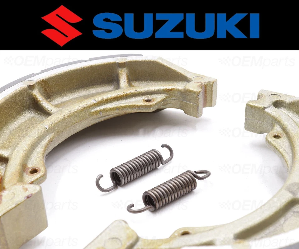 Set of (2) Suzuki Water Grooved REAR Brake Shoes and Springs #54401-07810 - Image 2 of 4