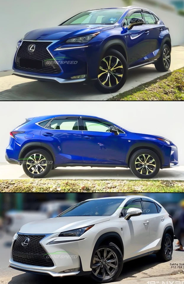 适用于 2015 - 2021 年雷克萨斯 NX200t NX300h JDM 波浪穆根风格遮阳板防雨罩 — 第 4/4 张图片