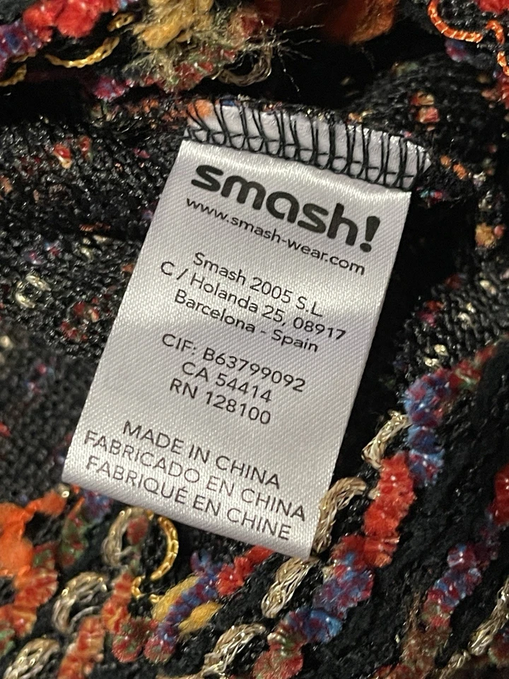 Vestido Smash Barcelona malha L multicolorido sem mangas novo com etiquetas T39 - Imagem 4 de 4