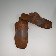 Kolhapuri Chappal Sandals Shoes Mens 11 Brown Leather Ethnic Boho Slide Slippers