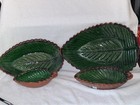 4 Terra Cotta Leaf Bowls