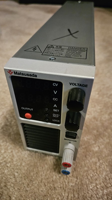 Matsusada RK7.5-25 25A 100-240VAC Regulated DC Bench Power Supply