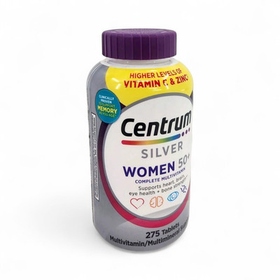 Centrum Silver Multivitamins for Women Over 50 Supplement Tablets, 275 Count