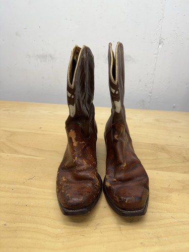 1950’s Gold Bond Cowboy Western Boots Size 5.5 Womens Pull On - Picture 5 of 11