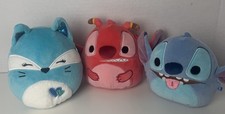 Squishmallows Disney Leroy and Stitch from Lilo and Blue Fox Pania lot. small 5"