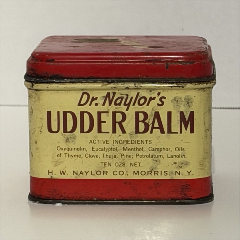 Dr. Naylor's Udder Balm Tin 10 oz H.W. Naylor Co. Morris NY Veterinary Medicine