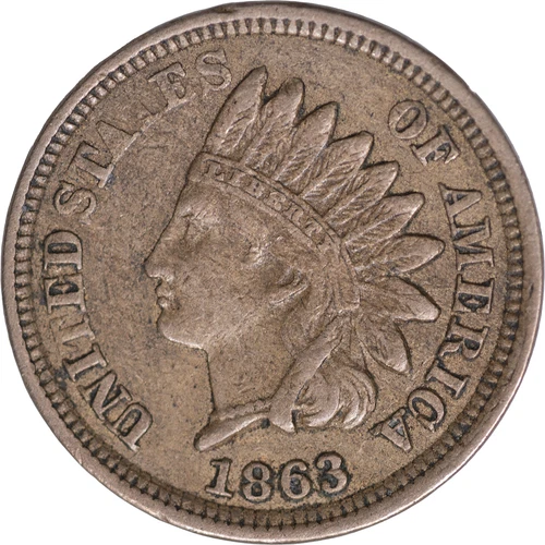 1863 Indian Head Cent ~ VF