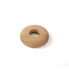 Solid Oak 15mm Radiator Pipe Collar Covers (2 Pack) Unfinished 10mm Thickness