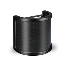Pop Filter for Microphone, Black POP SHIELD.Metal Mesh Layer Microphone...