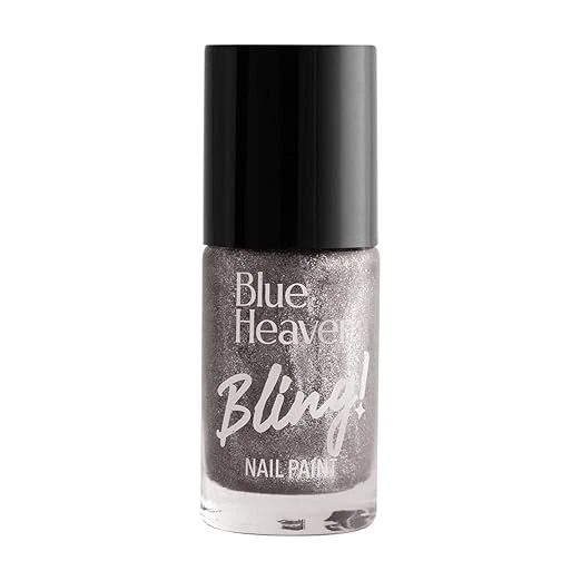 Blue Heaven Bling Nail Paint, Grey Pearl - 763, 8gm