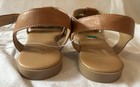 New Ladies Report Brand Brown / Tan Sandals With Gold Studs Size 7.5 ￼ — photo 6