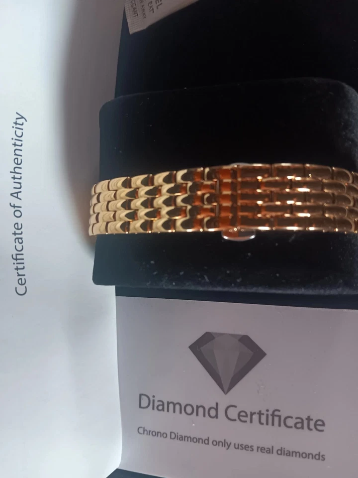 Nesta Chrono Diamond Uhr  Gold schwarz,UVP 1600,00 EURO  - Bild 4 von 4