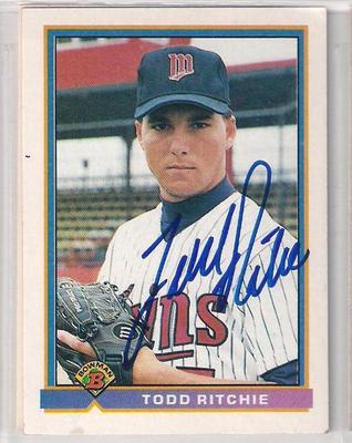 Minnesota Twins TODD RITCHIE autographed 1991 Bowman | eBay