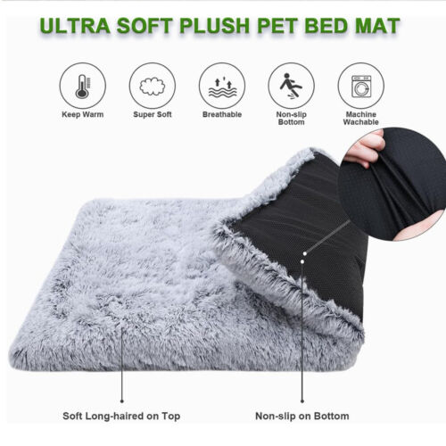 Pet Bed Dog Calming Washable Soft Warm Plush Mattress Cushion Extra Large uk - Picture 6 of 19