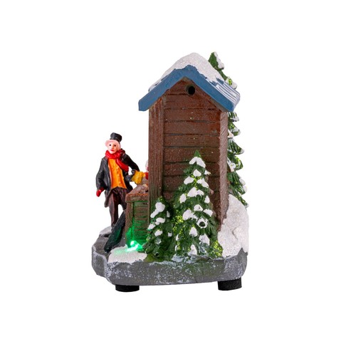 Christmas Village Scene Decoration LED Ornament Festive Bread Market Light Up - 第 8/24 張圖片