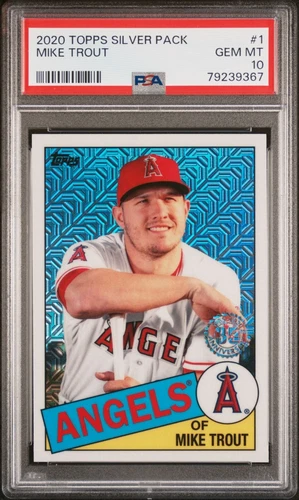 2020 Topps #1 Mike Trout Silver Pack 35th Anniversary PSA 10