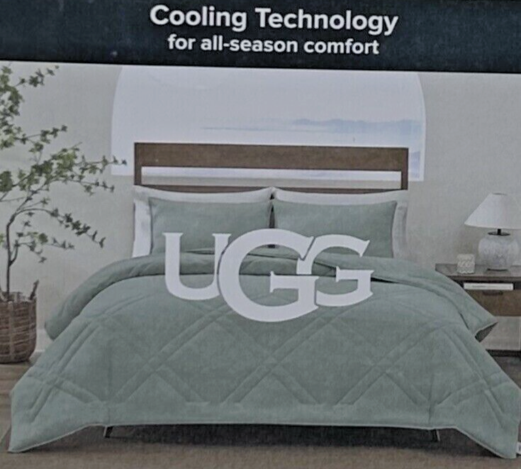 NWT UGG® "Alahna Diamond" Queen Comforter Set, Cooling Technology ColorMineral eBay