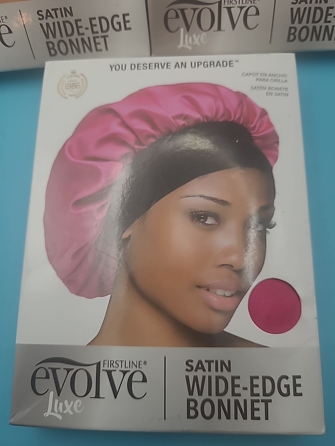 3 X Firstline Evolve Luxe Satin Wide-Edge Bonnet #1660 Fuchsia Color ...