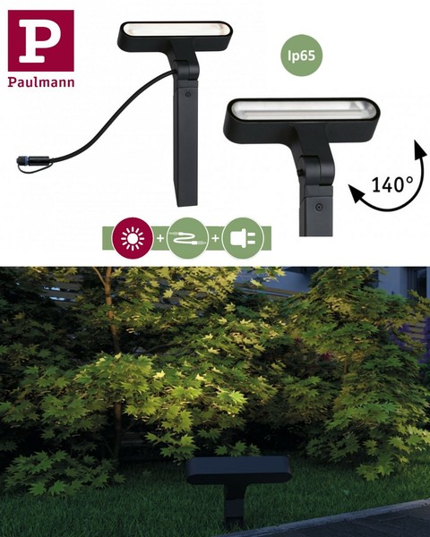 Paulmann Plug & Shine Led Spot Ito IP65 3000K 6W Schwenkbar Anthrazit-image