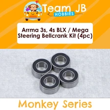 Arrma 3s, 4s BLX / Mega - Steering Bellcrank - 4 Pcs Rubber Sealed Bearings Kit