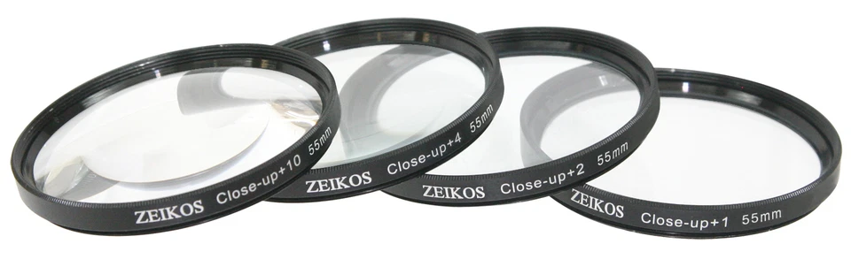 4-PC CLOSE-UP MACRO LENS +1 +2 +4 +10 FOR SONY SAL-100M28 100mm LENS - Image 4 of 4